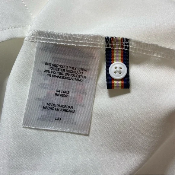 New NWT Modern Ambition White Button-Up Shirt Delightfully Technical Traveler L - Picture 13 of 15